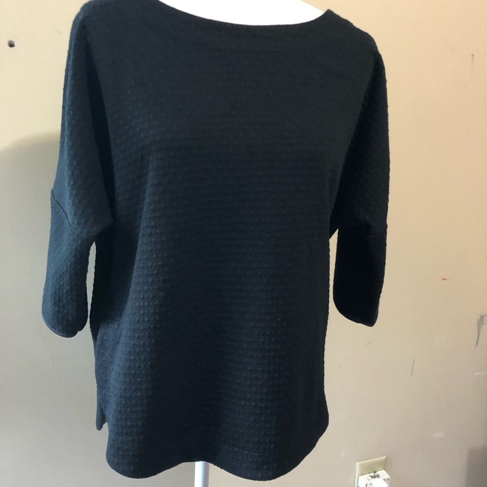 Black Dolman Sleeve Max Studio 3/4 Sleeve Shirt Size Small